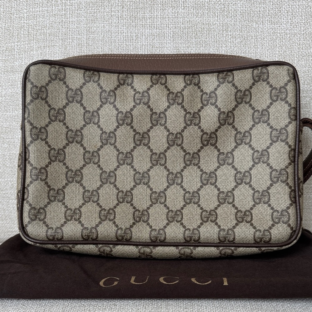 Gucci Brown coated canvas vintage wristlet clutch - Picture 5 of 17